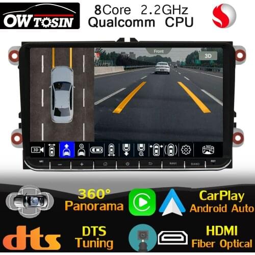 Qualcomm 8Core Android For SEAT Alhambra Altea Leon Toledo 360 Panoramic Head Unit Stereo CarPlay Auto Car Radio GPS 4G LTE WiFi