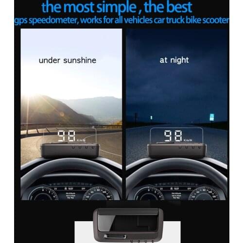 Vjoycar V81 Head-up display GPS HUD Mirror Car Speed Projector Speedometer KMH KPM Compatible Cars Truck Vehicle Supplies New