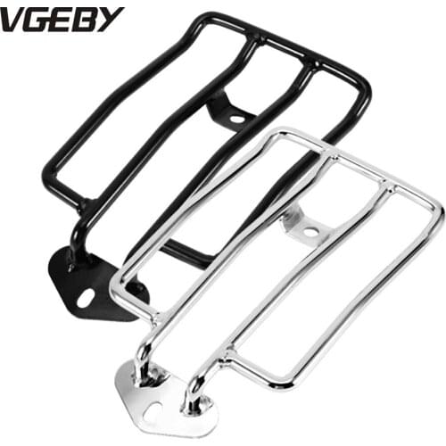 Overseas - Seat Rear Fender Luggage Rack For Sportsters XL883/1200 X48 2004-16 Motorcycle Carrier Shelf Black