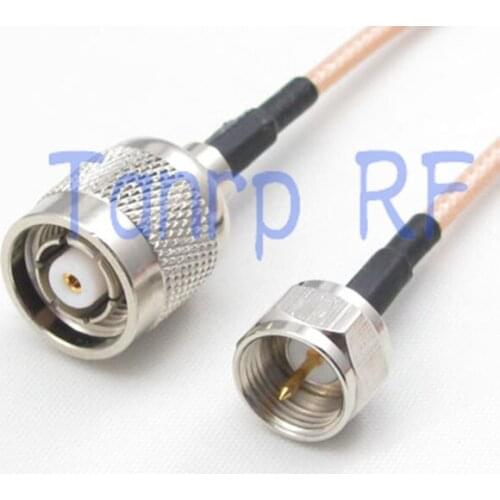 15CM Pigtail coaxial jumper cable RG316 extension cord 6inch RP TNC male plug to F male plug RF adapter connector