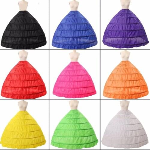 27 PCS to China Wedding Accessories Petticoat Vestido Longo Ball Gown Crinoline Underskirt 6 Hoops Skirt Petticoats In Stock