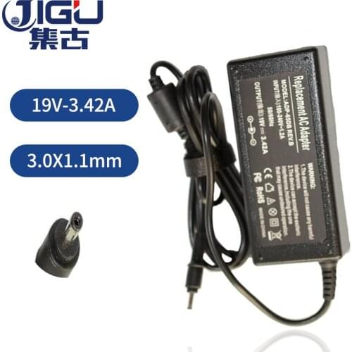 JIGU Replacement 19V 3.42A 3.0*1.1MM 65W For Acer W700 W700P S3 S5 S7 Universal Notebook Laptop AC Charger Power Adapter