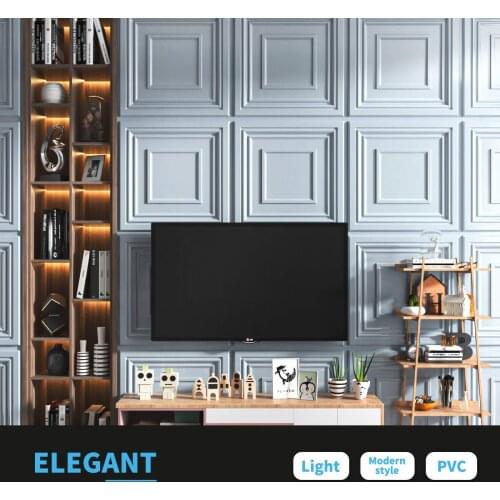 12PCS Plastic 3D Drop Ceiling Decorative Glue up Ceiling Panel Square Relief in Gray