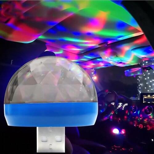 Car Led Auto Lamp USB Ambient Light DJ RGB Mini Colorful Music Sound Light USB Sound Control Festival Party Karaoke