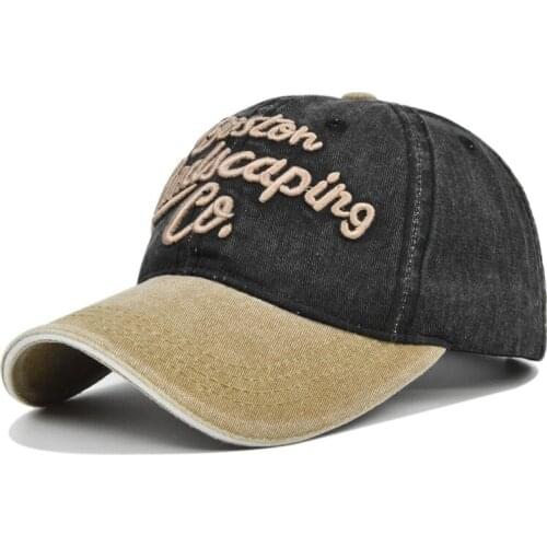 2021 Hot Retro Washed Baseball Cap Fitted Cap Snapback Hat For Men Bone Women Gorras Casual Casquette Letter Black Cap D104