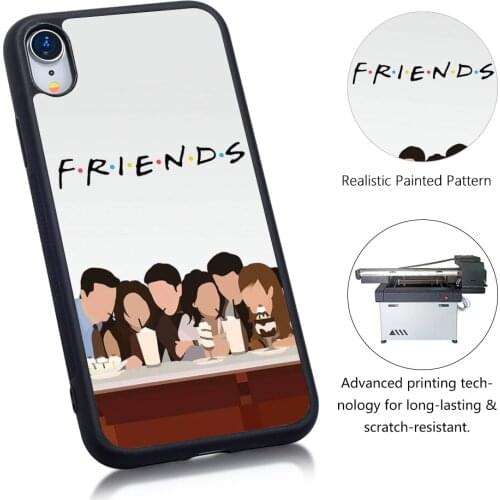 For iPhone 11 Friends Case For iPhone SE 2020 Soft Border Aluminum Plated Coque Back Covers For iPhone 6SPlus Cases Accessories