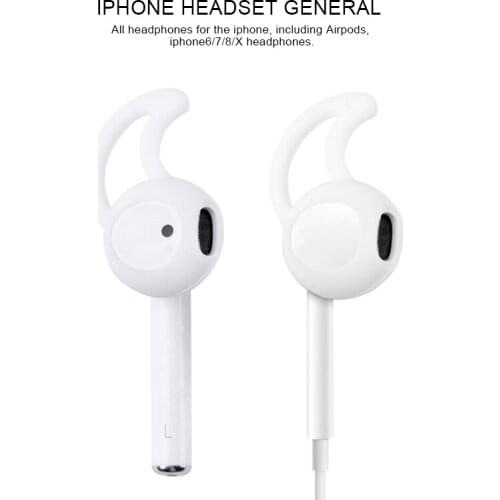 Bluetooth-compatible For Apple AirPods Replacement Soft Silicone Antislip Ear Cover Hook Earbuds Tip Earphone Case Protector