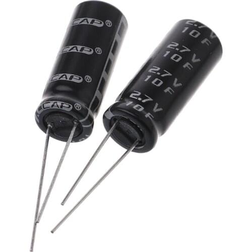 6x 2.7V 10F Cylindrical Ultra Super Farad Capacitor High Power Supercap 10x26mm hyq