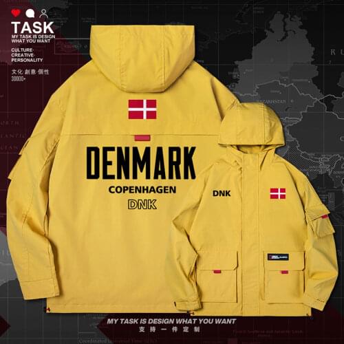 Denmark Danish DNK men jacket hooded nation flag fashion coat clothing mens new chaquetas hombre printed mens autumn clothes