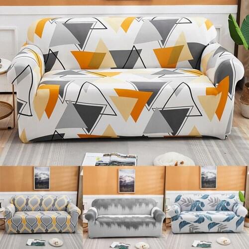 Stretch Sofa Cover for Living Room Elasticity Non-slip Couch Slipcover Universal Spandex Case 1/2/3/4 Seater Geometric Pattern
