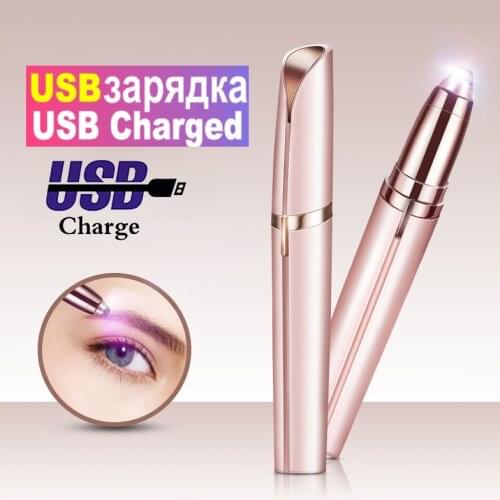 150mAh Electric Eyebrow Trimmer Pen Eyebrow Epilator USB Painless Eye Brow Trimmer for eyebrows remover Women Mini Makeup Tool