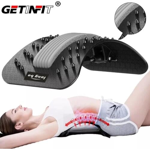 Getinfit Back Massager Stretcher Spine Stretch Relaxation Spine Magnet Therapy Pain Relief Corrector Back Stretch Equipment