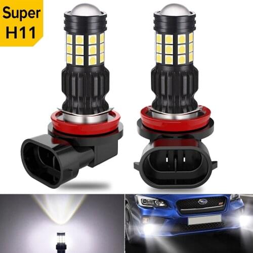 A Pack 9005 HB3 H9 H8 H11 LED Lamp Car Fog Lights for Peugeot 407 206 207 307 308 2008 3008 Auto Driving Lamp DRL White 6000k