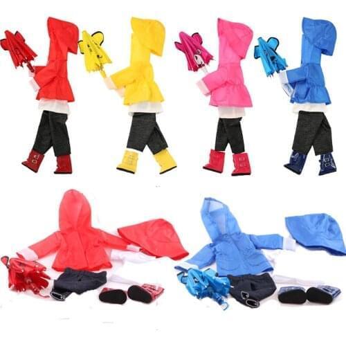 6 Raincoat Suits Fashion Casual Fit 18 Inch American Doll&43 Cm Baby Doll Clothes Accessories,Our Generation,Girl`s Toy