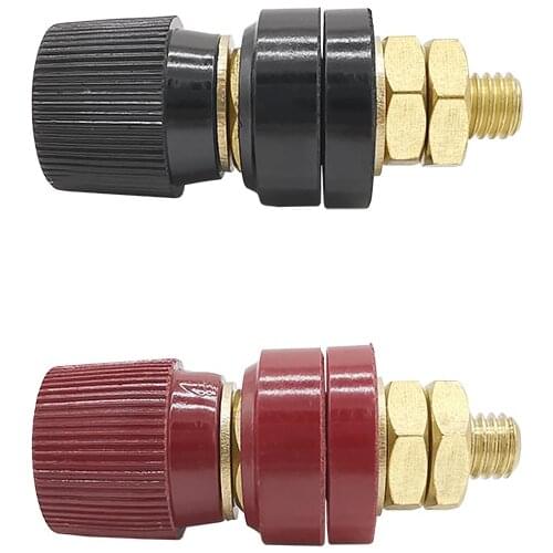 M8 8MM 555 Type Plastic Shell Copper Binding Post Connector 8MM Male Plug 200A High Current Copper Post Wiring Terminals