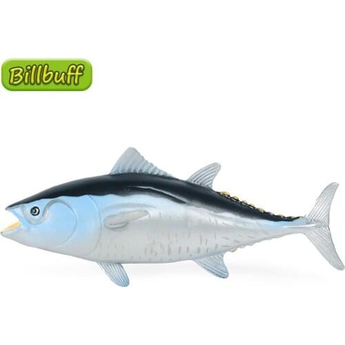 17cm Simulation DIY Ocean Animal PVC Tuna Model Action Figures Collection Miniature Cognition Educational Toys for Children Gift