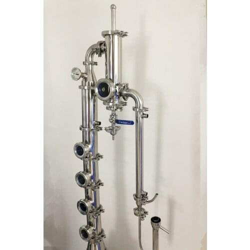 Free Shipping 4" Flute Distiller Set With Gin Basket Kit, Copper Plate Sets*4 Stainless Steel304