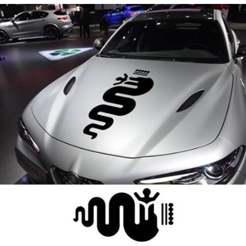 Car Body Hood Sticker Front Garland Car Sticker Suitable For Alfa Romeo Giulia Stelvio Exterior Styling Accessories