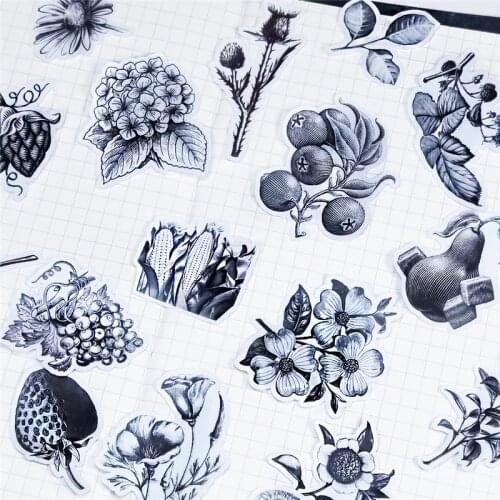 24pcs Hand drawn cute vegetables and fruits food Stationery Stickers Scrapbooking DIY Diary Album Lable photo albums Waterproof