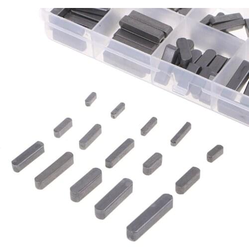 New 140pcs Round Ended Feather Key Parallel Drive Shaft Keys Set 8mm 10mm 12mm 16mm 20mm 25mm 30mm Hardware with Box qiang
