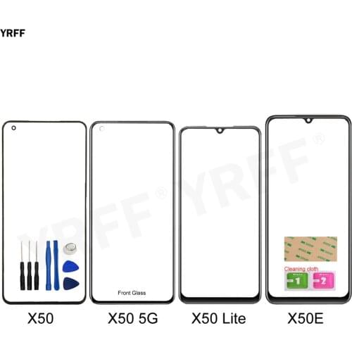 For Vivo X50 Lite Front Glass Touch Panel For Vivo X50 X50E (No Touch Screen) Outer Glass Cover Repair Assembly Parts
