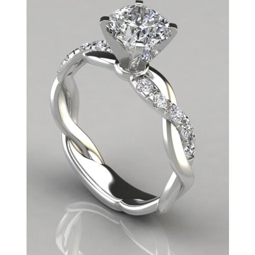 Soild Yellow Gold 2 Carat Diamond Rings for Women 2021 Fashion Pure Jewelry Bizuteria Gemstone Anillos De Wedding Rings Gift