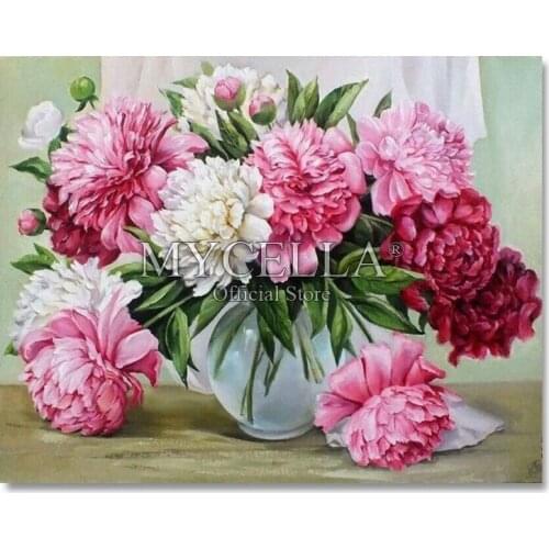 Full DIY Diamond Embroidery Flower 5D Diamond Painting Cross Stitch 3D Diamond Mosaic Needlework Crafts Christmas Gift