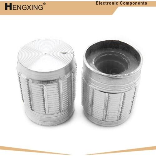 10piece aluminum alloy 13*17mm 15*17mm potentiometer 13*17 15*17 knob rotation switch volume control knob black silvery