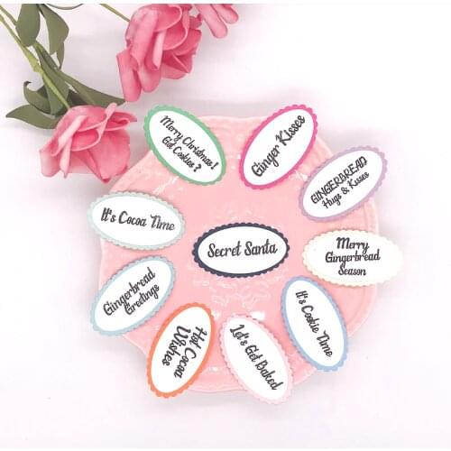 KSCRAFT Gingerbread Greetings Stamp Metal Cutting Dies for DIY Scrapbooking/Card Making/Kids Fun Decoration Supplies