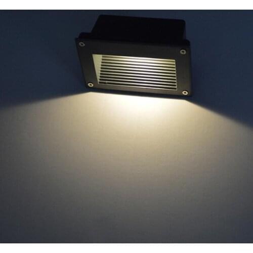 IP67 Waterproof outdoor 6W LED footlights rectangle embedded stair steps step lamp corridor corridor LED wall lamp 20pcs/lot