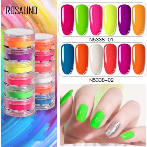 ROSALIND Luminous Butterfly Holographic Glitter Nail Powder For Manicure Art Decoration Fluorescent Magical Mirror Pen Powder