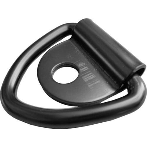 CVP V-Ring Black Cargo Tie-Down Anchors Steel D Rope Deck Lashing Bolt On Trailer Truck UTV Parts Camper Caravan Accessories