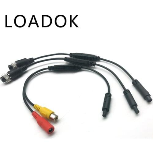 12V to 3.3V Car Video Cable RCA-4PIN/Aviation head-4Pin For Car Rear View Camera Connect For Car Monitor DVD,Free Shipping