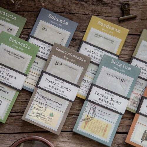Vintage Retro Postal Notes Memo Pad Diy Material Paper Journal Scrapbooking Notepad Retail Message Notes Pad