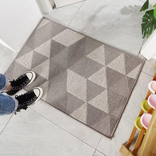 Magic Geometric Triangle Hallway Mat, Absorbent Non-Slip Foot Mat, Dust-Removing And Wear-Resistant Carpet