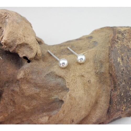 Mini Ear Tips Stud Earrings Fashion Jewelry 999 Sterling Silver Handmade Ethnic Studs Earing Men Women Earings China Air Express