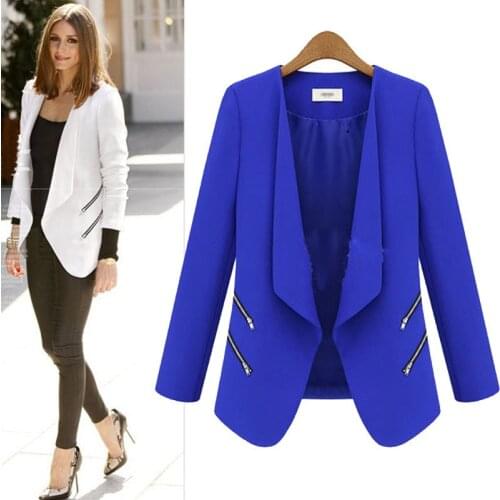 2019 Spring Fashion Blazer Jacket Women Suit European Work OL Thin Suit Blazer Long Sleeve Mujer Blazer Outerwear New