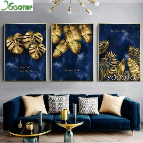 5D Diy Diamond painting cross stitch Diamond Embroidery Golden leaves Full Drill Diamond mosaic Rhinestone picture ML1389