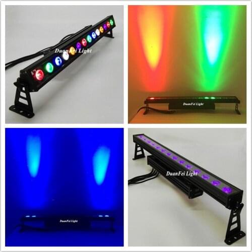 6PCS+Flightcase) Stage IP65 Wall Washer Pixel Dmx Rgbwa UV 6in1 14x18w Lyre Wash Led Bar Light