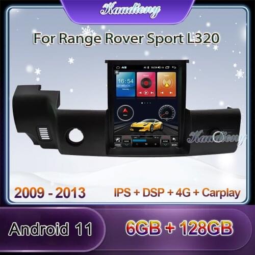 Kaudiony 10.4" Tesla Style Android 10.0 Car Radio For Land Range Rover Sport L320 Car DVD Player Auto GPS Navigation 2005-2013