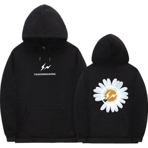 Bigbang Gdragon Hoodies Peaceminusone Hoodie GD Peaceminusone Sweatshirts Daisy Logo Print Pullovers Street Wear