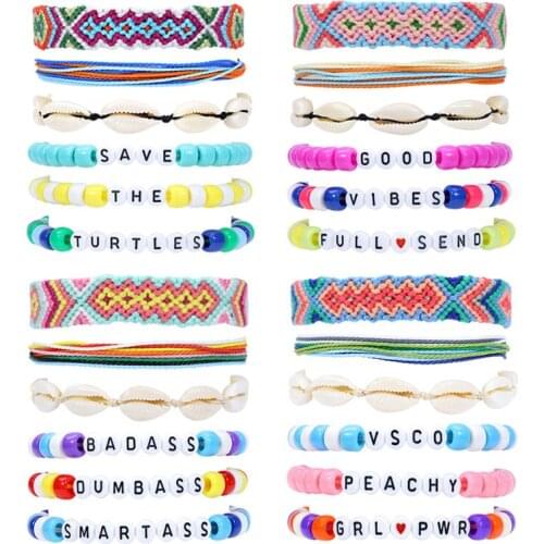 Friendship Bracelet Handcrafted Handmade Plur Accessory EDM Music Festival Words Beaded String Bracelets