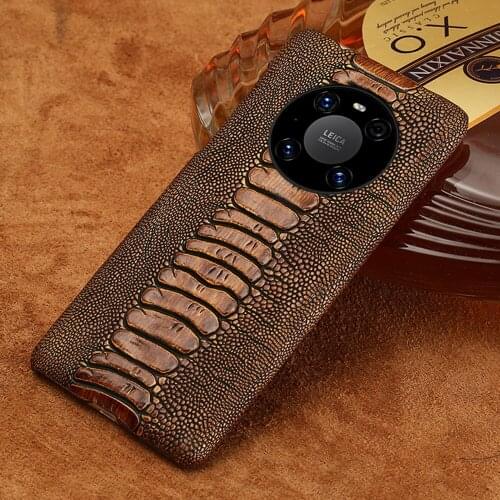 Genuine Cowhide Leather Phone Case for Huawei Mate 40 Pro Mate 20 P20 P30 P40 Pro P40 Lite Cover For Honor 9X 8X 10i 10 20 Lite