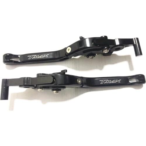 For YAMAHA TMAX 530 2012-2019 TMAX 560 2020 Aluminum CNC Short Motorcycle Adjustable Brake Clutch Levers Handle Grips Set