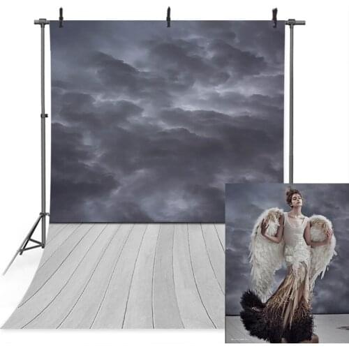 Photography Backdrop Cloud Wood Floor Photophone Photocall Mannequin Portrait Background Photographic Professional Shooting Prop