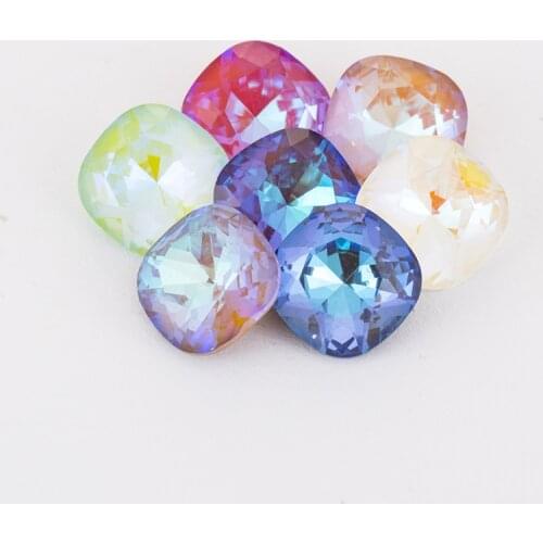K9 Square Moka MI Rhinestones Crystal Glass Beads Loose Spacer for Jewelry Making Pointback Crystal for Craft Glue on Clothing