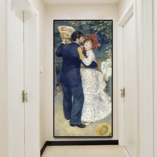 Country Dance By Pierre Auguste Renoir Painting Classic Canvas Print Art Classic Posters and Prints Wall Art Home Decor Picture