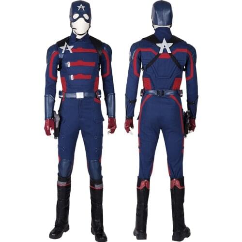 Adult Men Superhero u.s agent John Suit Cosplay Costume Outfit Halloween Party Full Props Suit