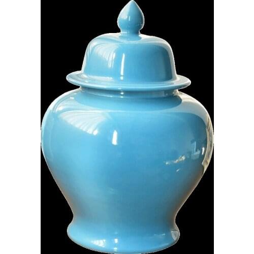 Jingdezhen Monochrome Glazed General Pot Ceramic Creative Neoclassical Reception Pot Model Room Decorative Arrangement Storage P