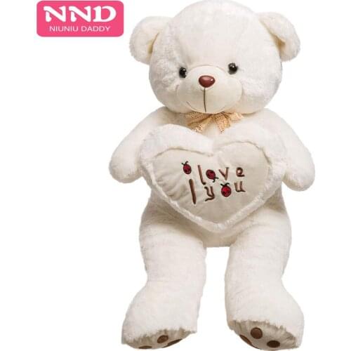 Niuniu Daddy big Semi-finished bearskin I Love You Bear Skin plush big teddy bear skin plush toys for Valentine